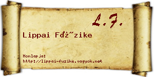 Lippai Füzike névjegykártya